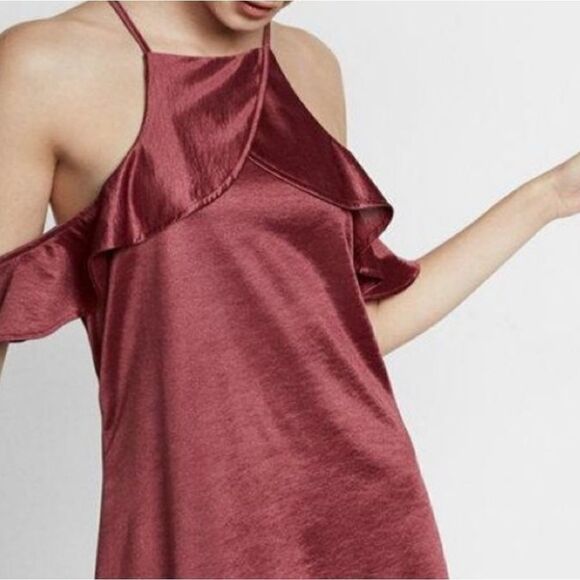 ‎Express metallic blue dress NWT - Picture 7 of 8